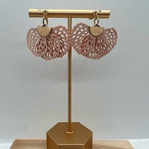Blush Fan Drop Earrings